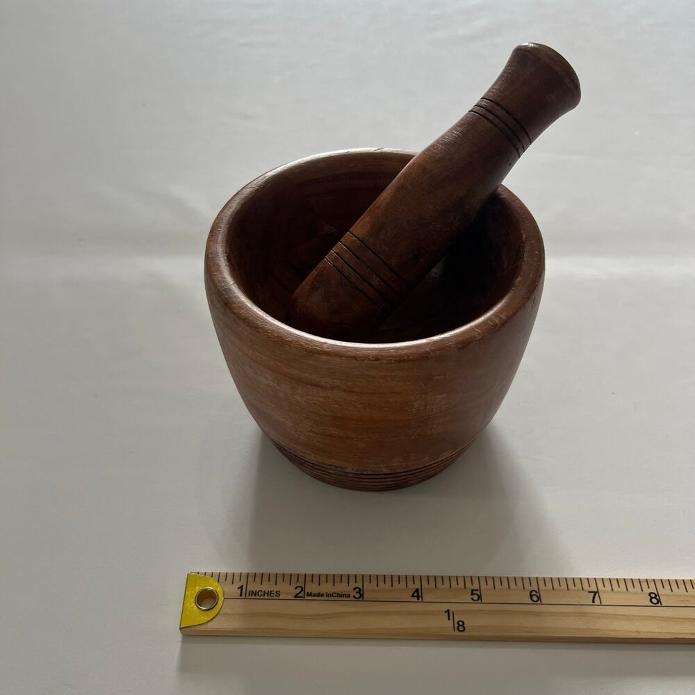 Wooden Pestle & Mortar Set
